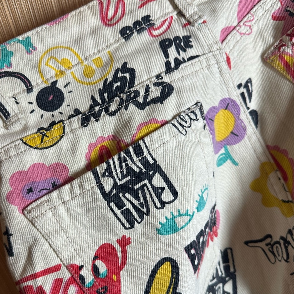 Bershka Graphic Print Jeans